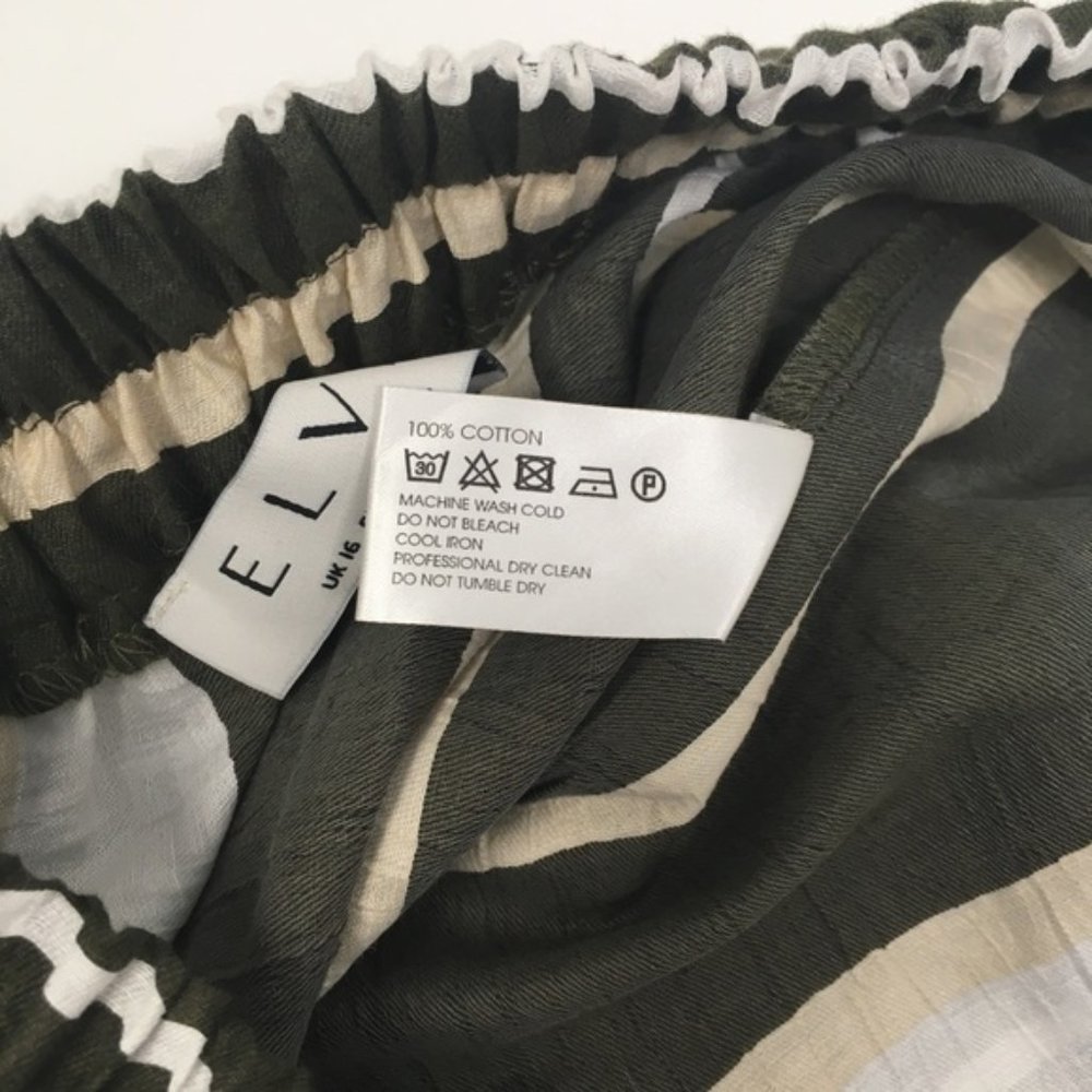 ELVI New SHORTS Rope Stripe Cotton Womens 12 - Picture 5 of 5